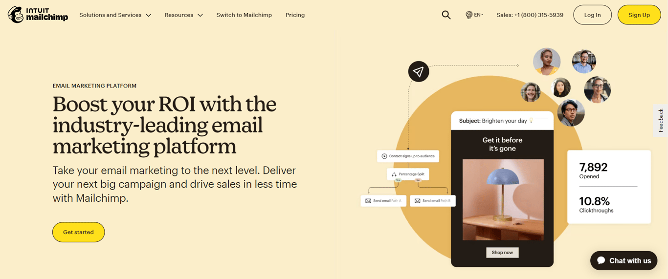 Mailchimp, an alternative to Sendinblue, makes email marketing easier for you.