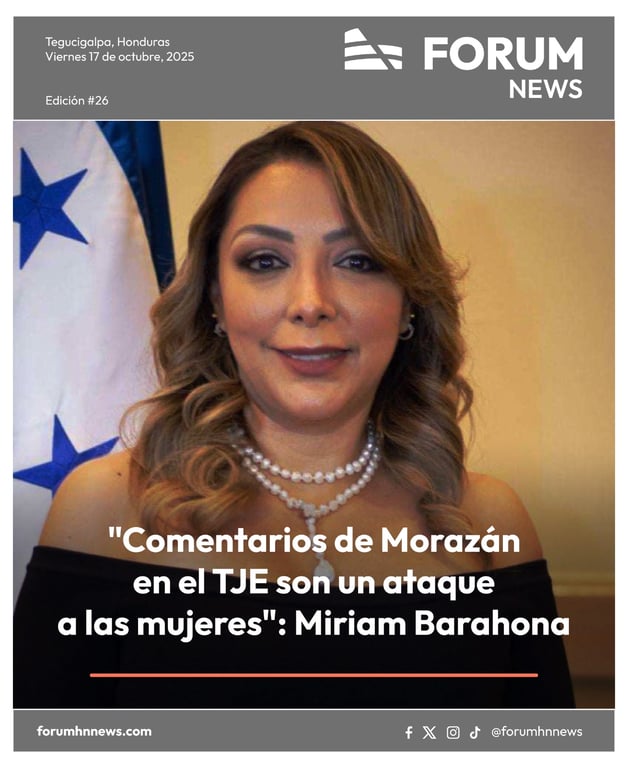 "Comentarios de Morazán en el TJE son un ataque a las mujeres": Miriam Barahona