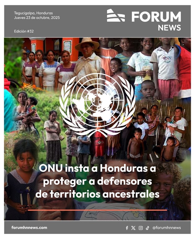ONU insta a Honduras a proteger defensores de territorios ancestrales