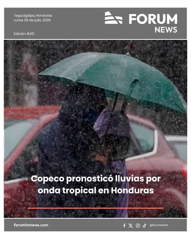 Copeco pronosticó lluvias por onda tropical en Honduras