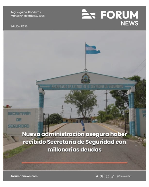Nueva administración asegura haber recibido Secretaría de Seguridad con millonaria deuda