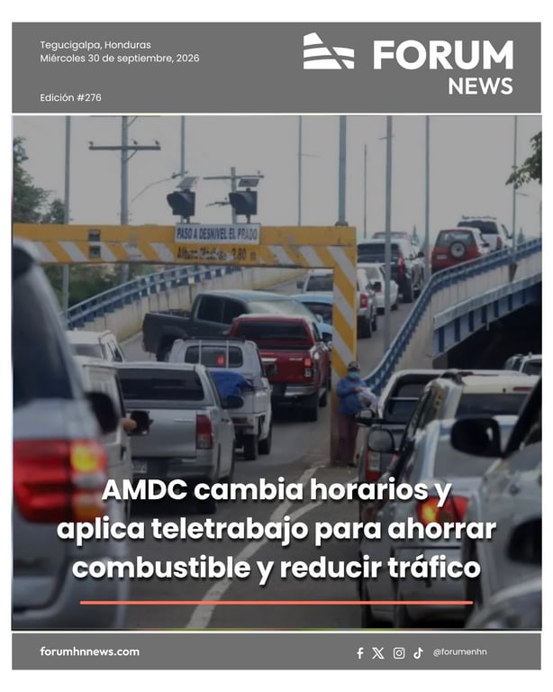 AMDC cambia horarios y aplica teletrabajo para ahorrar combustible y reducir tráfico