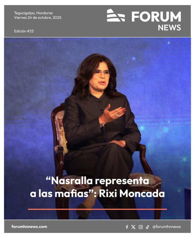 “Nasralla representa a las mafias”: Rixi Moncada