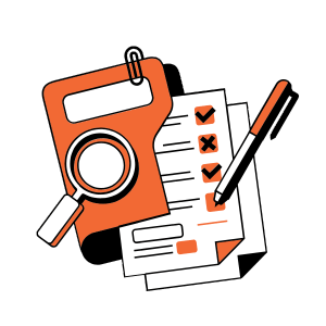 Medical evaluation checklist icon