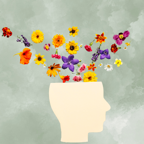 Flower mental health illustration