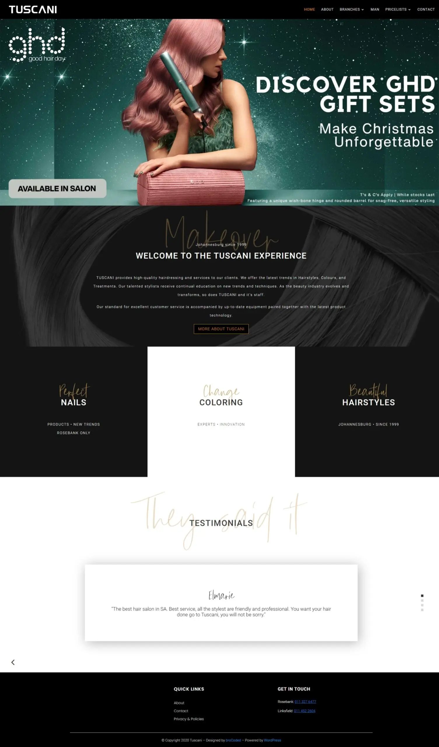 Tuscnanisalon.co.za | by Brocoded Tuscnanisalon.co.za - By Brocoded