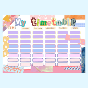 Back To School | Timetables (English) | Scrapbook