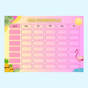 Back To School | Timetables (German) | Tropical