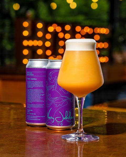 It's no secret we think Peacharine is a unicorn, and we captured it in grand fashion in these cans of Very Jubilee.