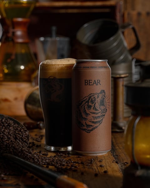 Bear is our American Brown Ale that feels just right, with notes of toffee, chocolate, and coffee, and a bold burst o…