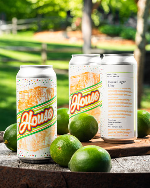 House Light Lime, yesterday in bottles, today in cans.