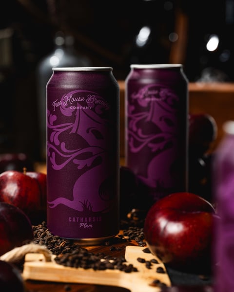 We've taken the dark fruit notes from Catharsis's complex malt bill and given them a boost with plum purée.