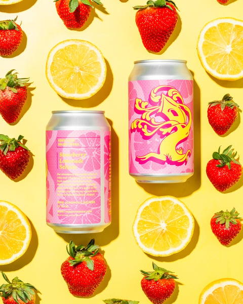 The excitement of warm weather abounds, and we're spinning some Strawberry Lemonade Seltzer to celebrate.