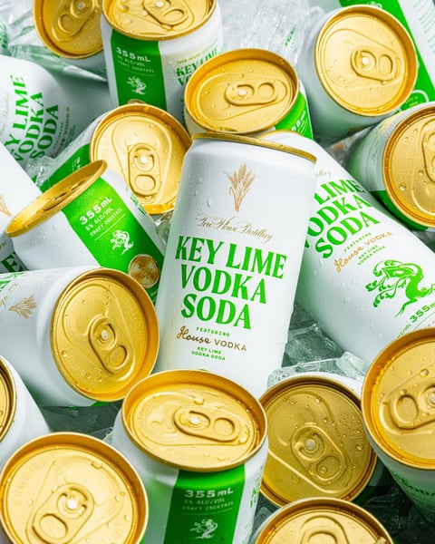 Key Lime Vodka Soda is a crushable 5% ABV and pops with the sweet zing of tropical key limes.