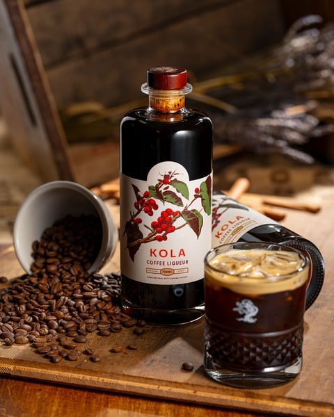 KOLA is our Coffee Liqueur, and today we have a fresh batch for your holiday celebrations.
