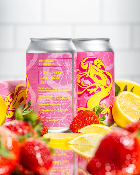 Starting the day with Strawberry Lemonade Seltzer!
