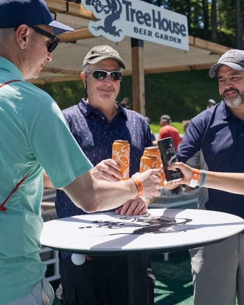 An excellent day two @travelerschamp in the Tree House Beer Garden and beyond with those orange Julius cans and green…