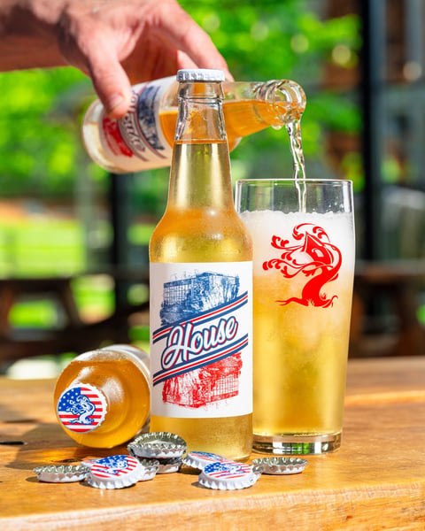We've run some fresh House Lager in limited quantities in these celebratory bottles.
