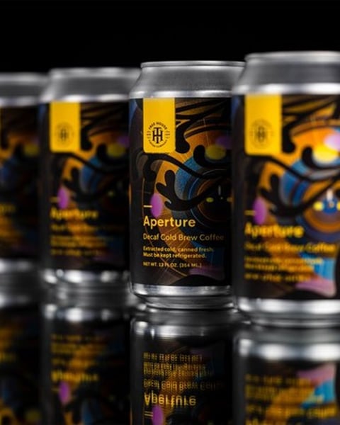 Also fresh today is our dutifully refined decaf cold brew, Aperture!