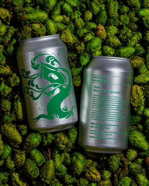 Trail gets the wet hop treatment once again, this time with the superlative Cascade hop!