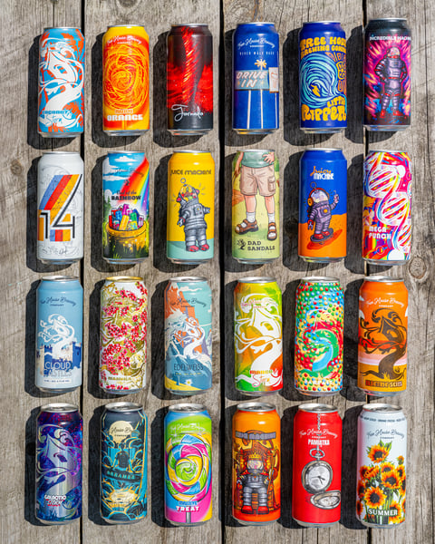 Beauty is in the eye of the Tree House beer can holder - the cans are super colorful, the vibes are good, and we’re l…