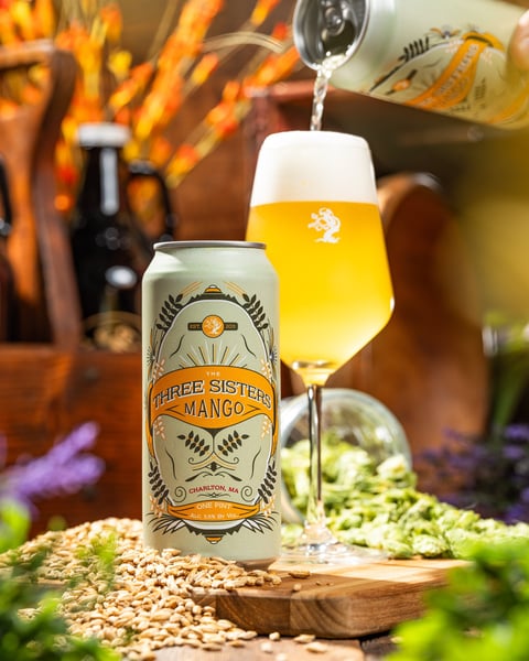 We've put a modern twist on a rustic, historical beer. The Three Sisters is a sour saison conditioned on mango purée!
