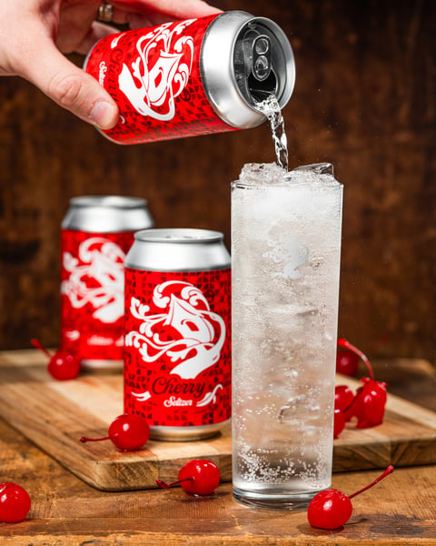We're spinning fresh Cherry Seltzer this morning for hydration purposes.