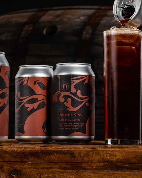 Barrel Kiss is a barrel-aged cold brew that spent time in second-use Old Growth Bourbon barrels before masterful blen…