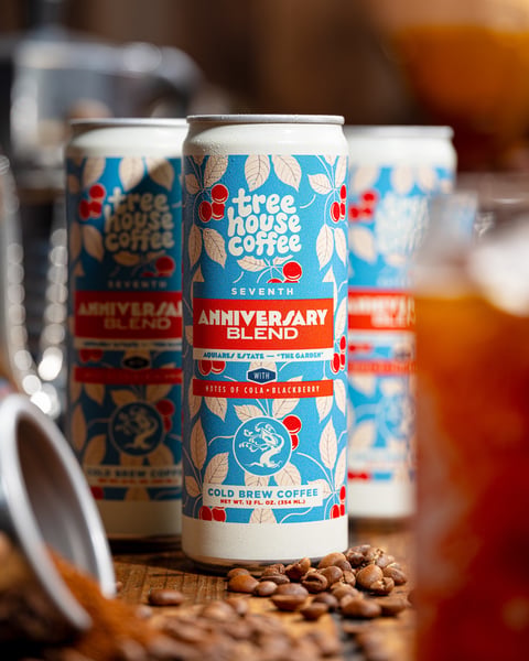 This coffee also goes into our 7th Anniversary Blend Cold Brew, bright with notes of cola and juicy blackberry.