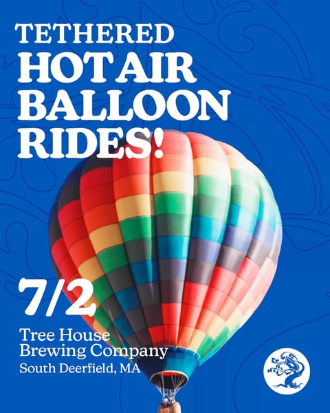 This coming Sunday, 7/2, we will be hosting tethered Hot Air Balloon rides from 6-8 PM.