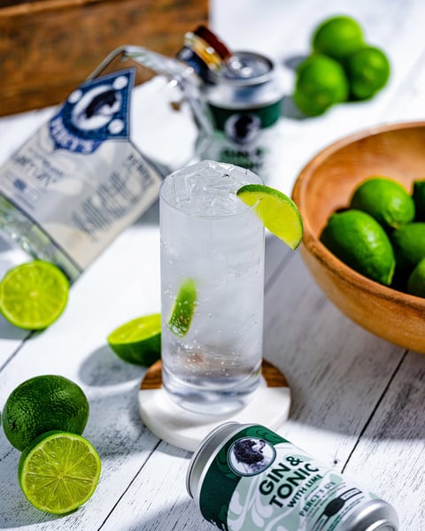 This round of Percy's Gin & Tonic has been formulated with lime for your improved drinking convenience.