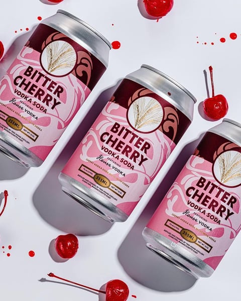 This week we introduced our Bitter Cherry Vodka Soda!