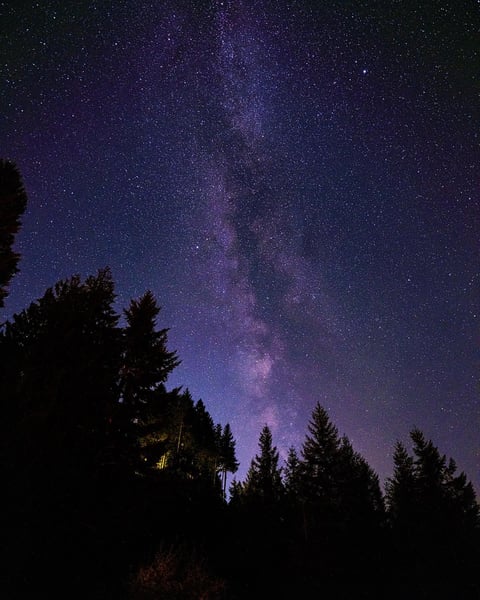 Night sky just outside of the Yakima Valley in the shadow of Mount Rainier.