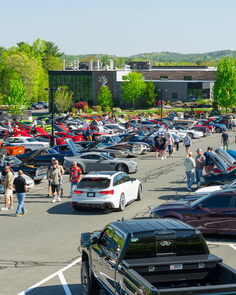 Amazing energy to kick off a summer of Cars & Coffee at Tree House!