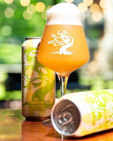 The Greenest Green's tropical aroma gets a dose of real thing. . . we took a small portion of the base beer and condi…