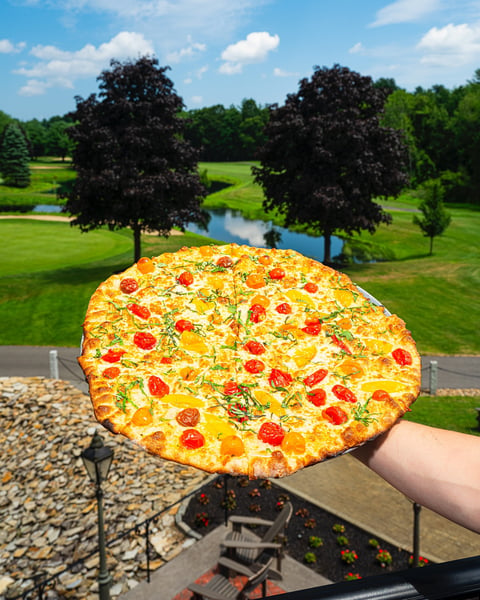 One of the happiest days of the year is when the Tree House Summer Tomato Pie returns to our menu!