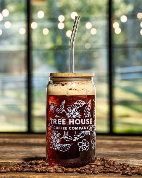 The @treehousecoffeecompany cold brew glass.