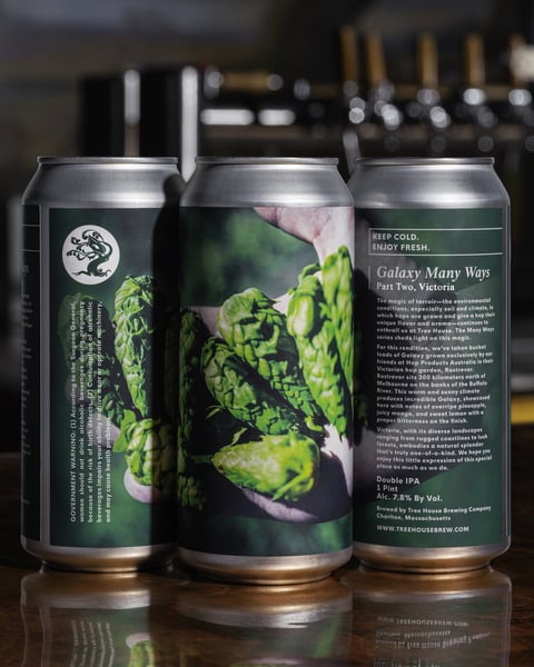 Galaxy hops are grown in two places in the world:
