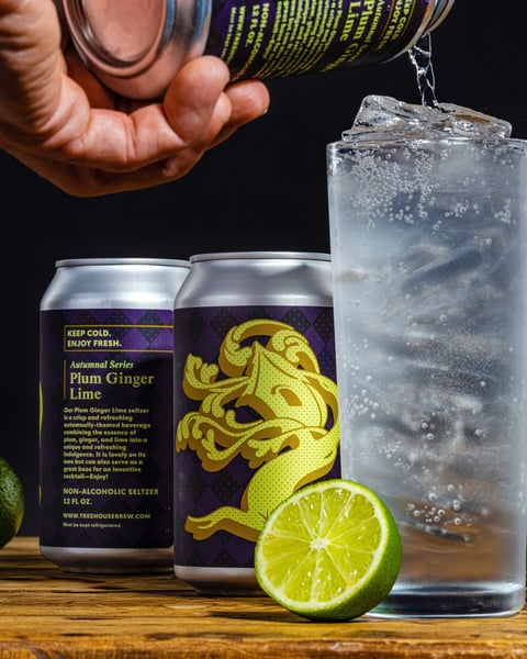 We are also spinning up a fresh batch of Plum Ginger Lime seltzer today!
