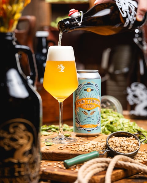 The Three Sisters is a mildly tart farmhouse beer that's incredibly approachable.