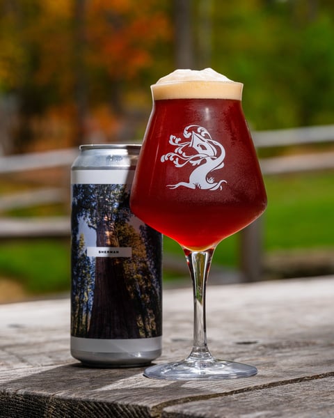 Sherman is a whole-cone hopped expression of Sequoia, our red IPA.