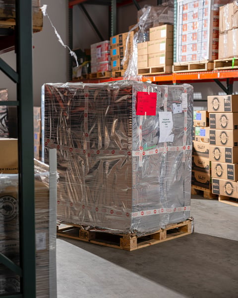 Portrait of a pallet - air-freighted Peacharine edition.