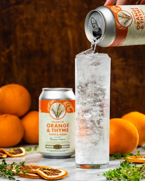 A little bit of fresh orange and a little bit of thyme make this unique vodka soda a refreshing choice when you're cr…