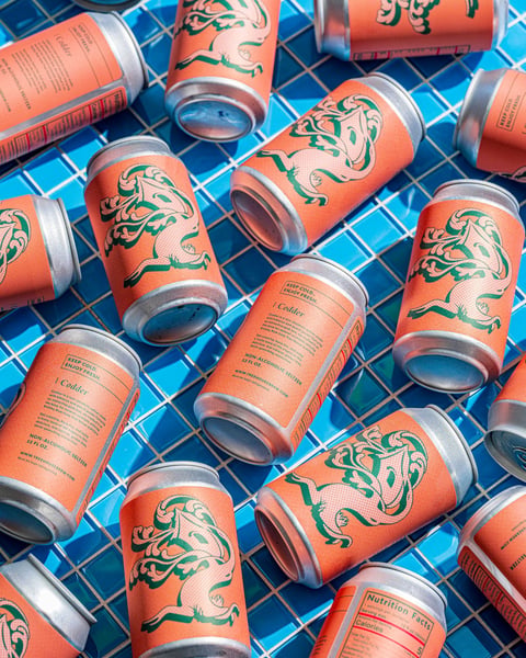 We're starting the week off light and bubbly with a fresh run of Codder, our hibiscus, and peach seltzer!