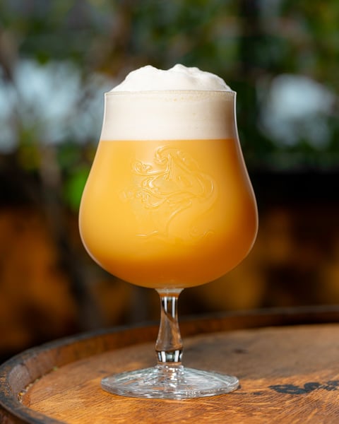 The fully custom designed and cast Tree House Goblet is our favorite glass, full stop.