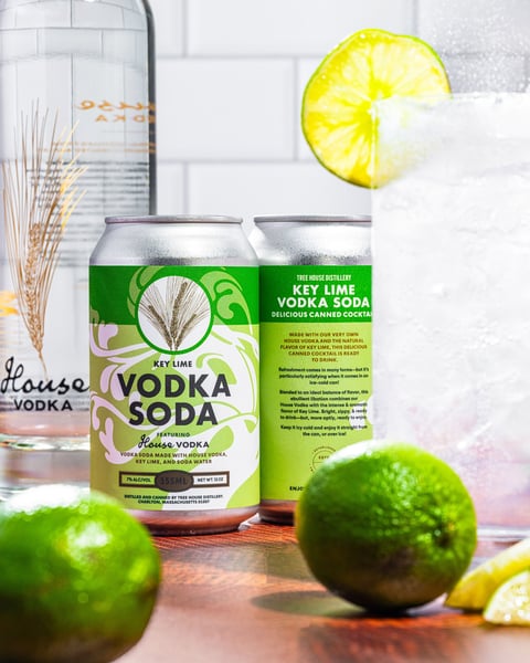 Today we are packaging fresh Key Lime Vodka Soda.