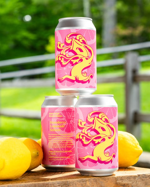 We're starting the day by spinning some fresh seltzer -Strawberry Lemonade!