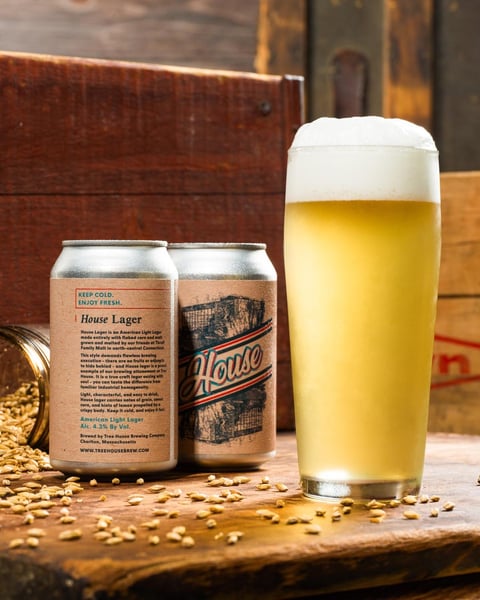 Tree House Lager is an American Lite Lager made with locally grown ingredients from our friends at Thrall Family Malt…