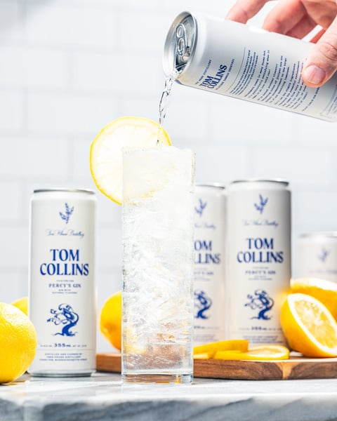 Lemon. Our own Percy's Gin. Heaven.