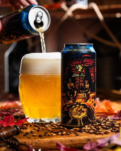 Little Fire is our super clean and dry Smoked Helles Lager. A small portion of the malt bill for this beer is replace…